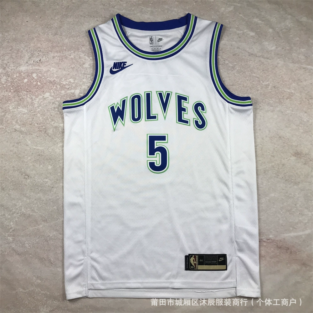 Горячее прессование американская баскетбольная форма Knicks Timberwolves Lakers Clippers Edwards Westbrook Russell спортивная майка