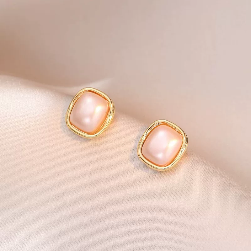 Серьги, серебряная игла из жемчуга, японский и корейский, серебро 925 образец, интернет-знаменитость, французский стиль, простой и элегантный дизайн