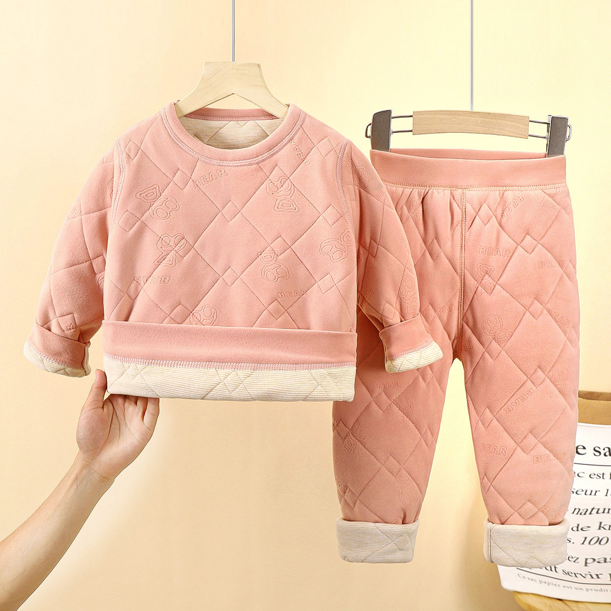 Uniformes escolares infantiles artefactos de otoño y invierno nuevos tres capas de algodón de algodón para niños con camisa de algodón gruesa con chaqueta de algodón para niñas clase A