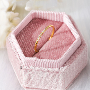Super flash coil eight-part diamond ring for women light luxury niche high-end feeling stacked with titanium steel no fading extremely fine ring ring
