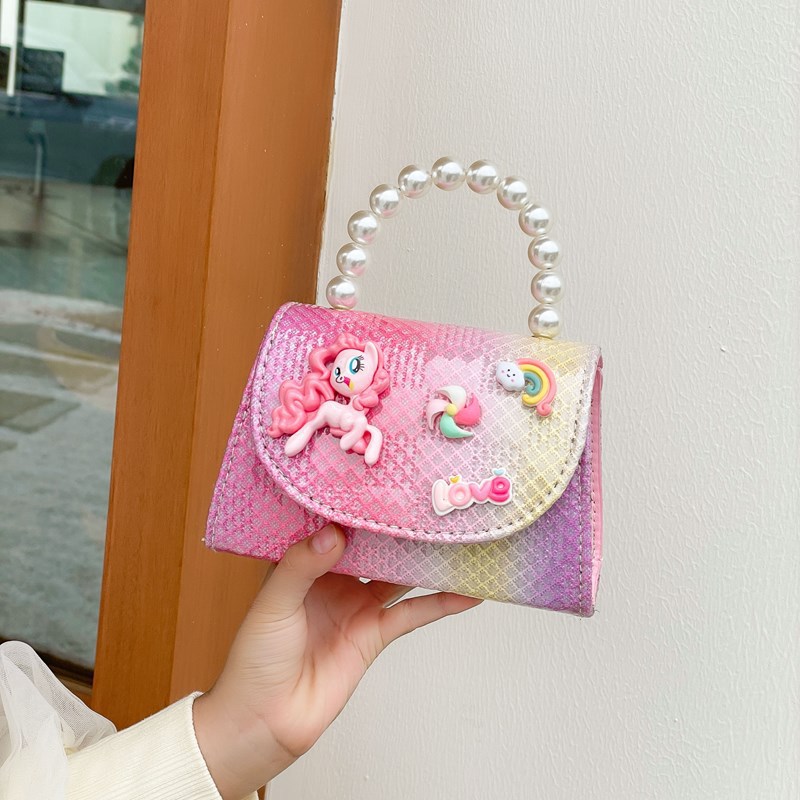 Rainbow Pony lindo bolso de niña 2025 nuevo bebé sale con un bolso diagonal de dibujos animados Aisha bag