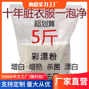 Stain Remover Powder White Bleach Powder for Removing Color from Yellow Clothes Household Explosive Salt Color Bleach Agent Bulk Bleach Color Bleach