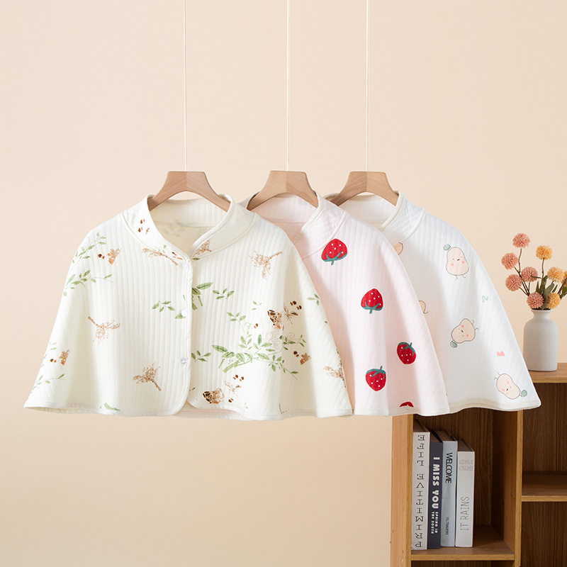 Pregnant women postpartum confinement shawl shoulder pad summer air-conditioned room cold-proof autumn and winter warm air cotton pajamas maternal cloak