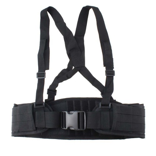 Tactical MOLEE multifunctional belt and girdle outdoor training wide belt waist protector military fan camouflage nylon back belt