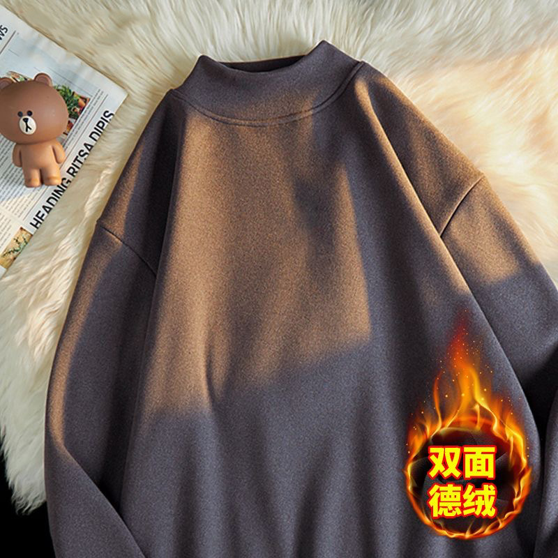 [저먼 벨벳 하프 터틀넥] 다크 그레이