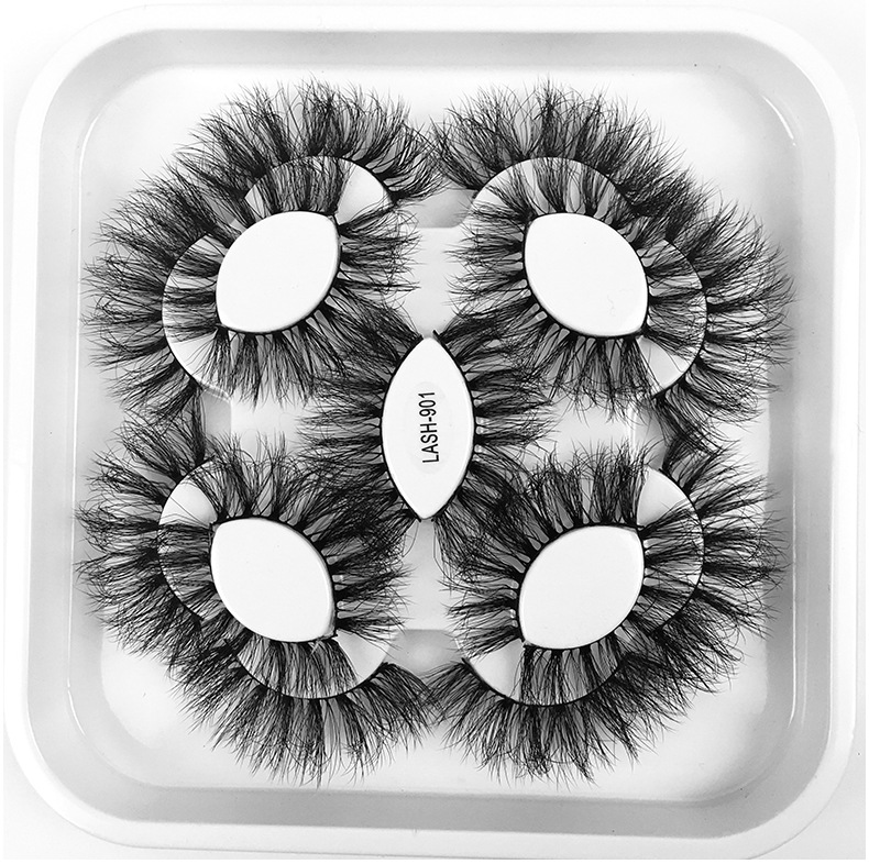 Fashion Double-layer Thick Cross Mink Hair  False Eyelashes 9 Pairs display picture 4