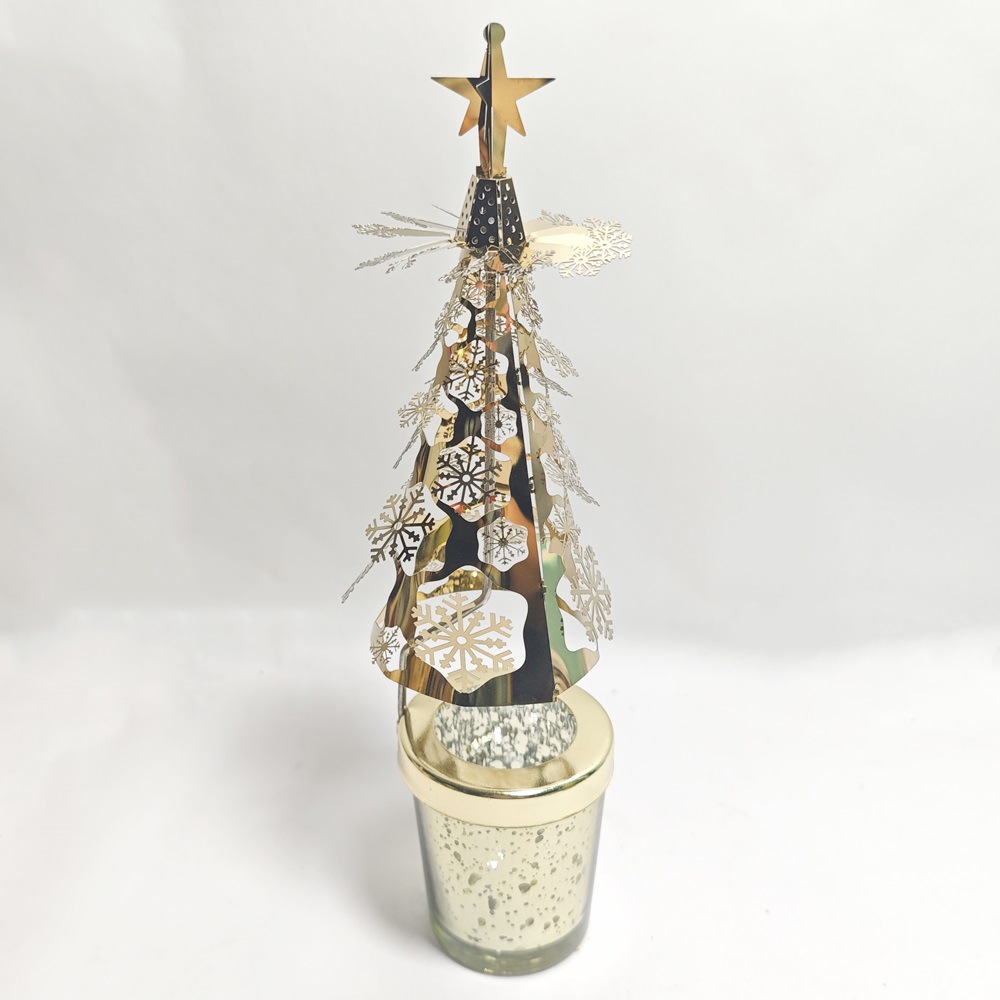 FUENTE fabricante Amazon INS creativo regalo de Navidad aromaterapia cono luz y sombra romántica giratoria Candelabro Linterna