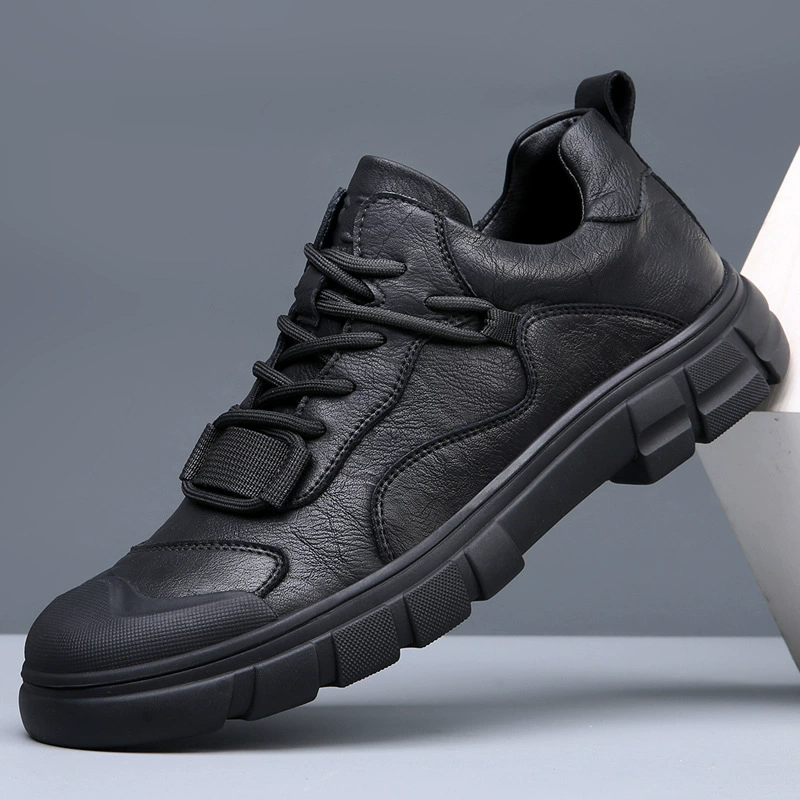 Мужские кожаные ботинки 2025 года, новые осенние модели, из натуральной кожи, дышащие, универсальные, модные, спортивные, повседневные, для походов на природе.