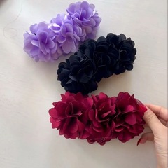 易梦玲同款红色花朵香蕉夹发夹原版大号发夹2025新款横夹马尾头饰