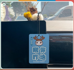 Excellent Rabbit Best Selling Car Fragrance Rearview Mirror Ornament Hanging Perfume Deer Head Rabbit Internet Blessing Fragrance