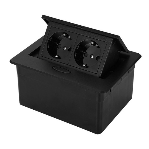 Damping slow rise and pop-up hidden desktop embedded foreign trade European standard German standard French European standard aluminum alloy conference table socket