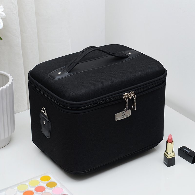 Beauty Equipment Storage Bag, Makeup Box, Multi-Layer Makeup Bag, Large Capacity Storage and Organization Bag, Hand-Held Women's Bag with Printed Logo Beauty Equipment Storage Bag, Makeup Box, Multi-Layer Makeup Bag, Large Capacity Storage and Organization Bag, Hand-Held Women's Bag with Printed Logo