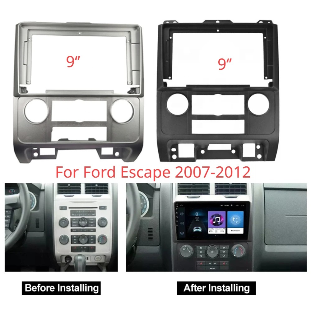 Suitable for 2009 Ford Escape (9inch Black/Silver) Central Control Navigation Frame Android Frame Audio Panel