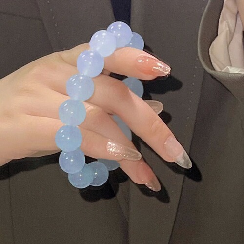 Ju Jingyi's same style ice-transparent Bodhi bracelet with beads for children, primary school students, women's beads bracelet