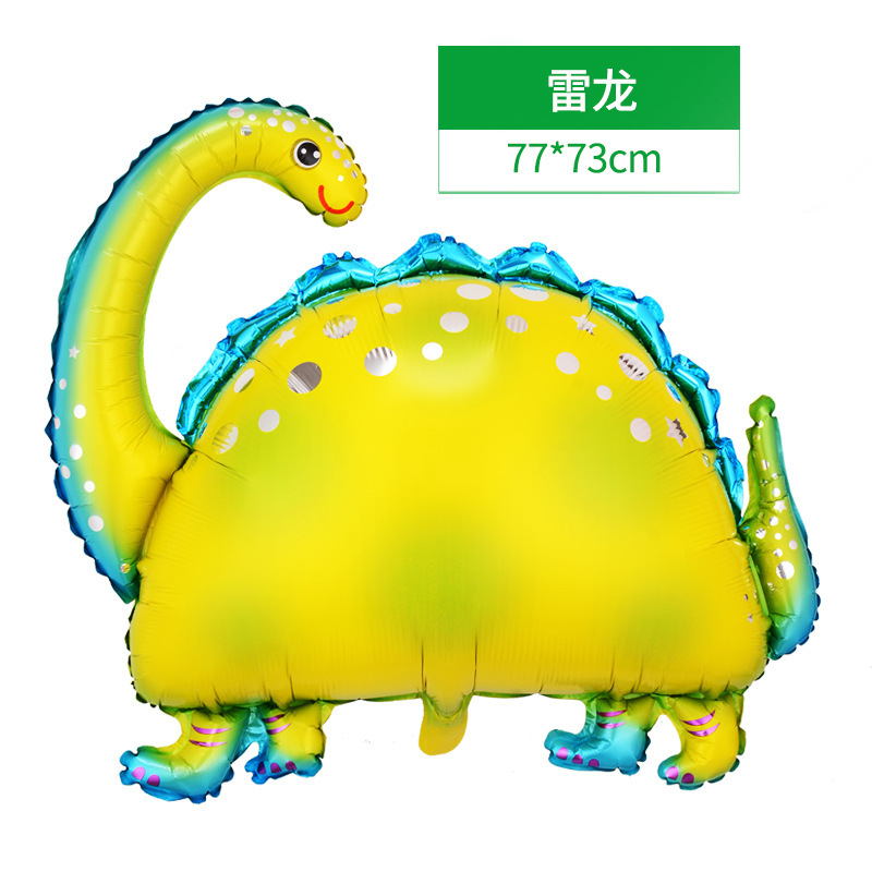 Globos de aluminio con diseño de animales de dibujos animados con temática de dinosaurios para decoraciones de fiestas de cumpleaños infantiles image 18