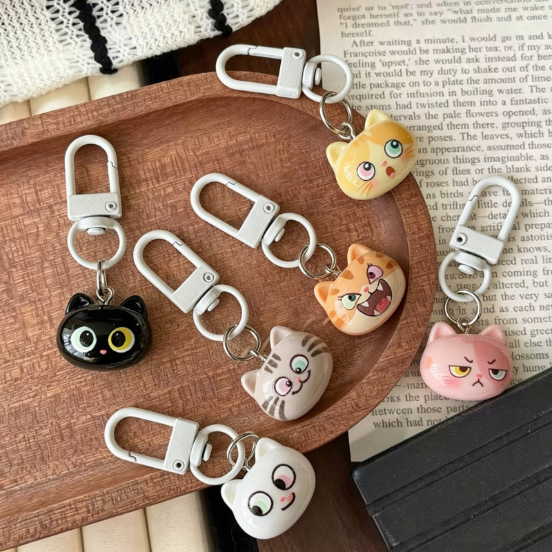 White Button P97 Cute Funny Expression Kitten Keychain Fresh Style Pendant Simple Backpack Sweet Versatile Gift White Button P97 Cute Funny Expression Kitten Keychain Fresh Style Pendant Simple Backpack Sweet Versatile Gift