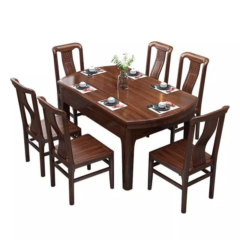 Nuevo estilo chino retro madera maciza hogar hotel granja restaurante tamaño de hotel mesa redonda combinación con plato giratorio a prueba de aceite