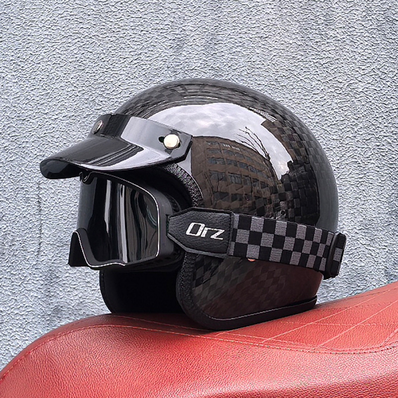 Casco de protección auditiva de piloto retro Four Seasons al aire libre a prueba de viento