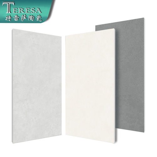 400x800 white soft light plain microcement porcelain tile for kitchen, bathroom, and balcony full-body wall tile