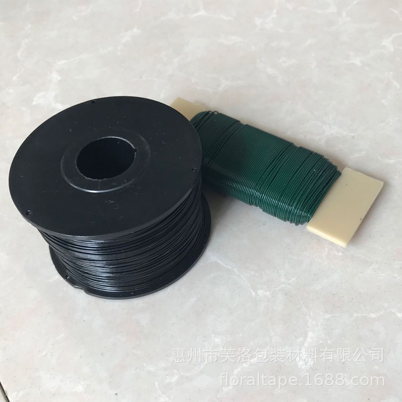 No. 22 alambre de pintura horneado alambre de jardinería alambre de color para decoración de Navidad alambre de hierro fino y suave DIY