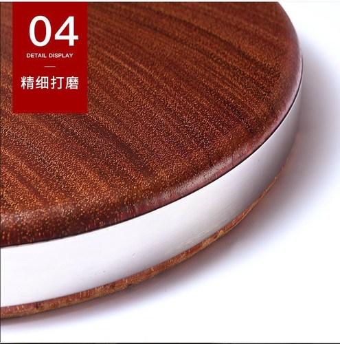 VHM7 wholesale solid wood ebony wood cutting round vegetable pier kitchen household thickened whole wood chopping board authentic iron wood