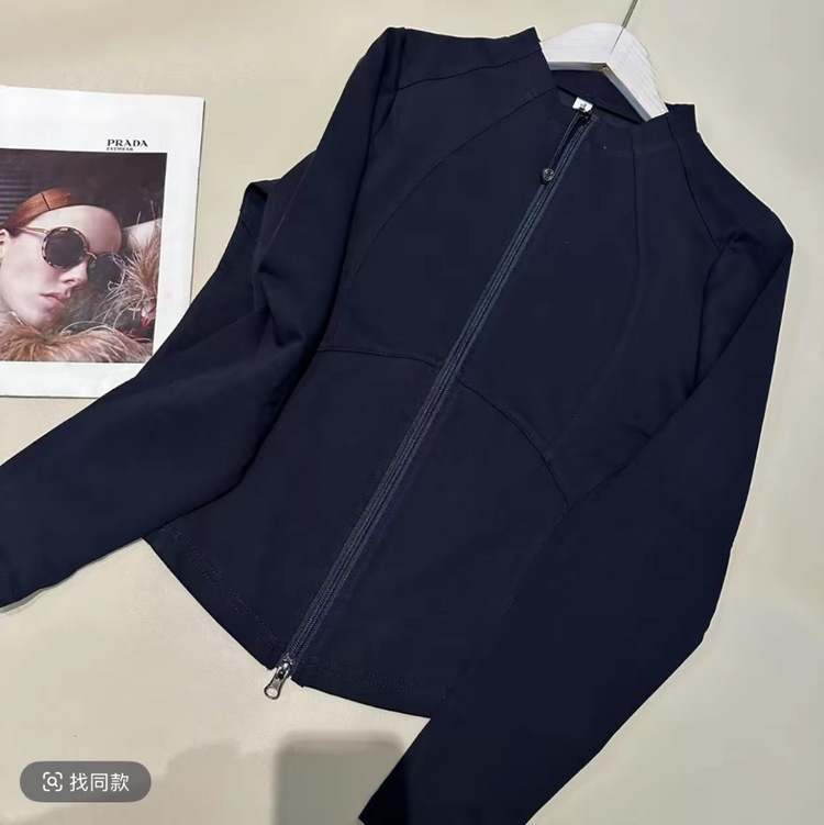 一件代发双拉链上货2025秋季新款时尚纯色宽松气质减龄打底衫上衣|undefined