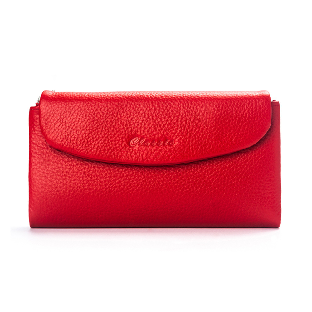 Cross-Border Long Genuine Leather Wallet Top Grain Cowhide Women's Luxury Glossy Clutch New Long Wallet For Women - Thumbnail 8
