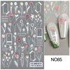 Nail stickers, fuchsia fake nails, adhesive plant lamp for nails, suitable for import, new collection, flowered