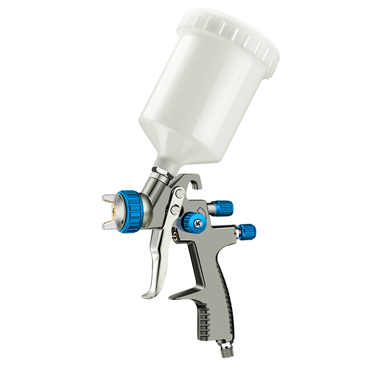 Pistola de pulverización neumática LVLP Air Green, pistola de pulverización de baja presión, cromada, 600 ml, alta atomización