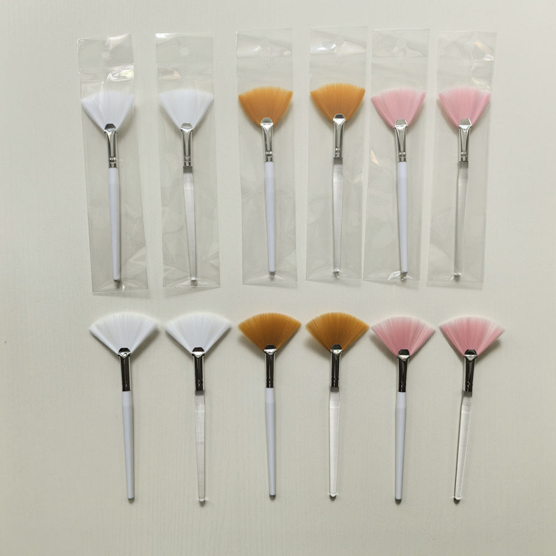 卸売ソース工場扇形マスクブラシ美容院 DIY メイク若返り液体スパブラシ化粧ブラシ|undefined