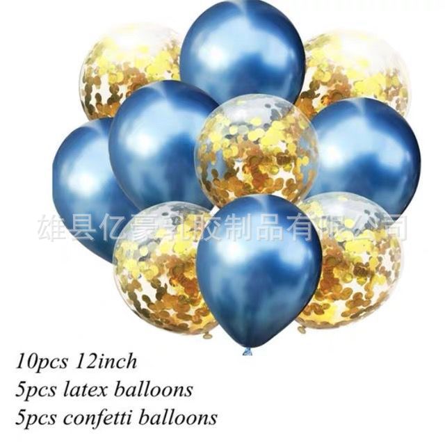 Transfronterizo 12 pulgadas transparente lentejuelas globos de metal combinación fiesta decoración de cumpleaños rojo en línea engrosado lentejuelas globos