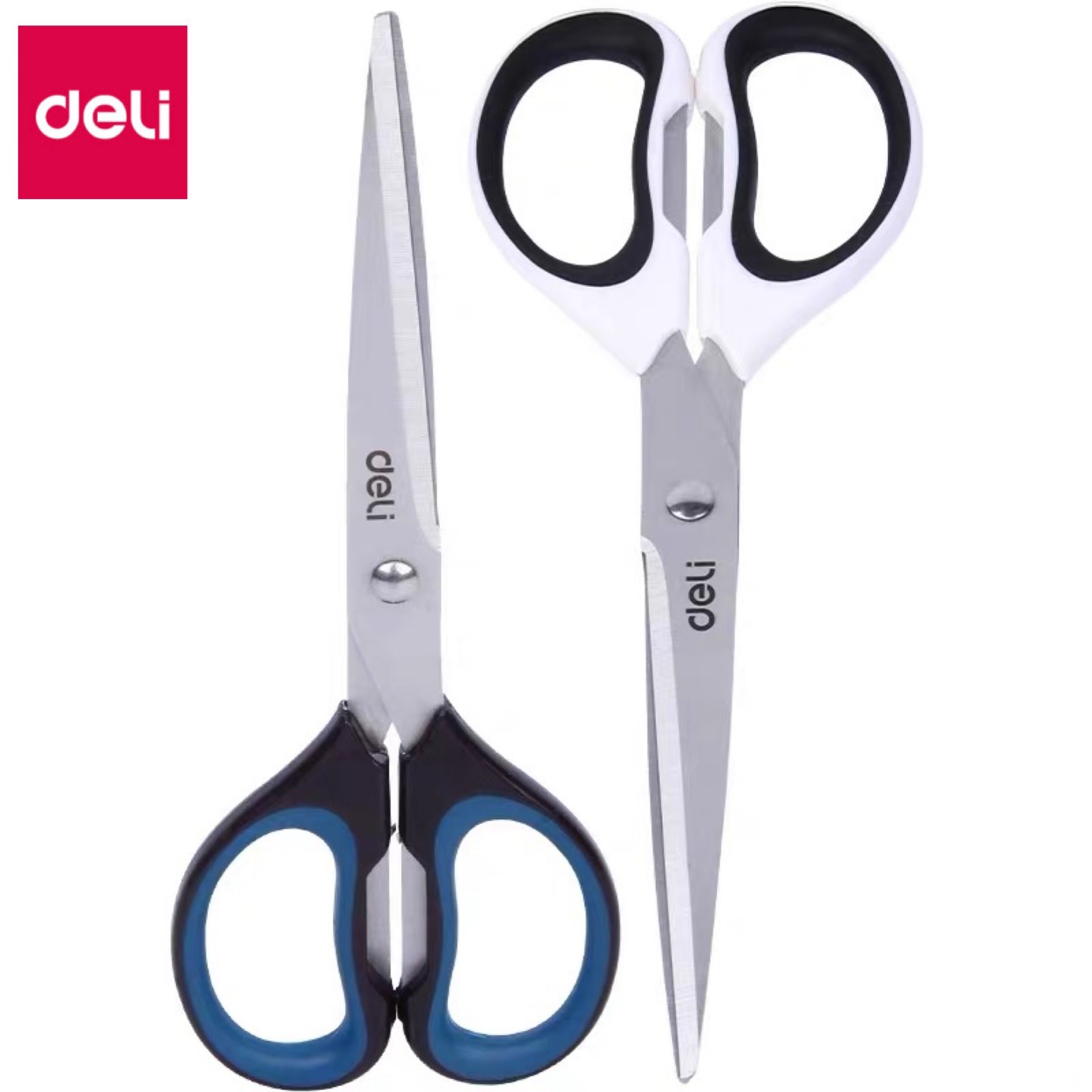 Delik 6058 tijeras de hoja larga de 175mm mango de goma suave tijeras de acero inoxidable para oficina doméstica