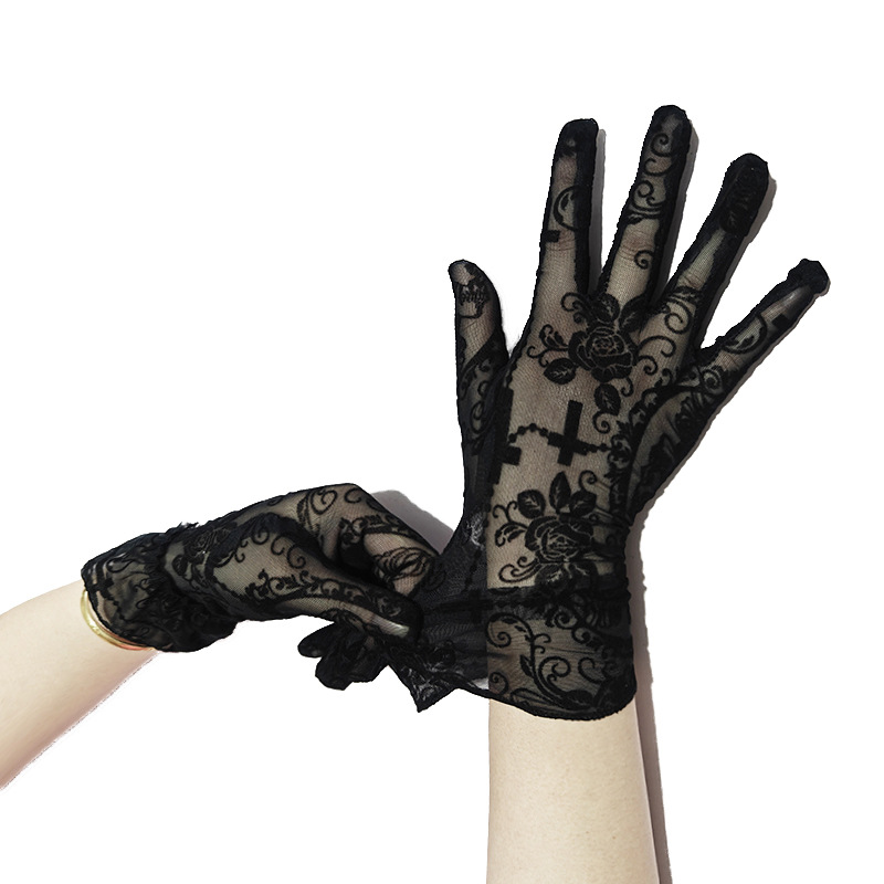 Breathable gloves, set, halloween, cosplay, punk style