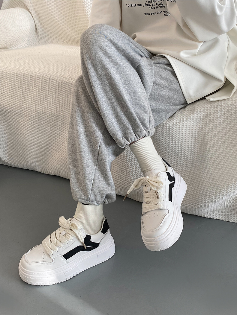 Queen Fan – chaussures de sport à semelles épaisses pour femmes, petites chaussures blanches, Style coréen, Cool Board, pour étudiantes, nouvelle collection automne/hiver 2022_voghion.com
