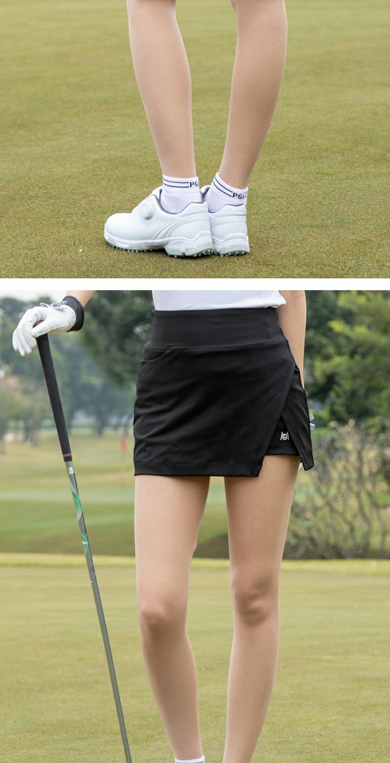 Váy golf nữ xẻ tà nhẹ dệt kim đàn hồi cao — QZ114 váy hồng [váy hơi xẻ/dệt kim đàn hồi cao/dài chân], QZ114 váy trắng [váy hơi xẻ/dệt kim đàn hồi cao/dài chân], QZ114 váy đen [váy hơi xẻ/dệt kim đàn hồi cao/dài chân] chi tiết 8