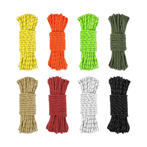Outdoor canopy wind rope extension 10 meters canopy main pole pull rope 5mm reflective wind rope warning wind rope tent rope