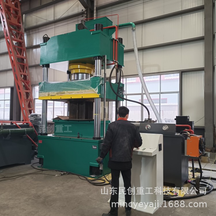 630钛金属材料拉伸四柱液压机复合材料成型农机配重轮1000T油压机