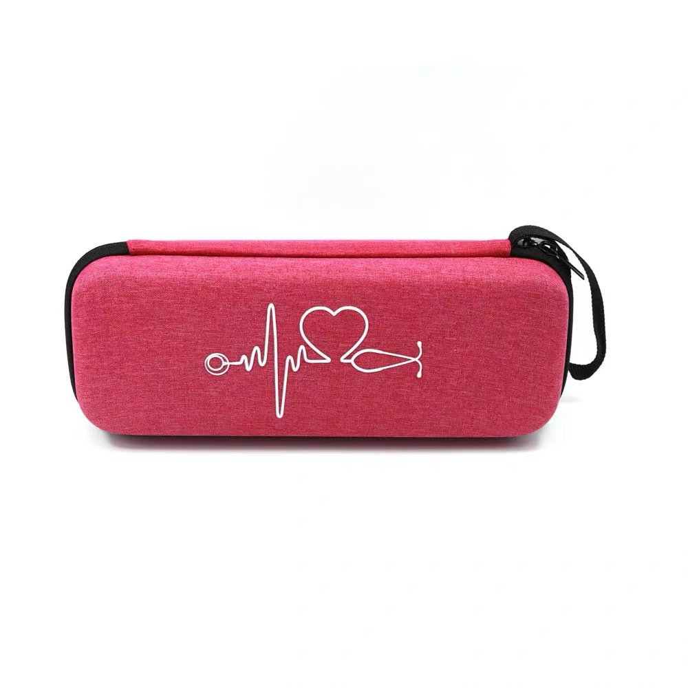 Bolsa de almacenamiento de estetoscopio de carcasa dura de eva transfronteriza, caja de almacenamiento de estetoscopio de corazón fetal multifuncional a prueba de caídas portátil para mujeres embarazadas