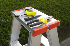 Aluminum alloy herringbone ladder accessories widened and thickened aluminum pedal hinge cover extra long top platform folding ladder head