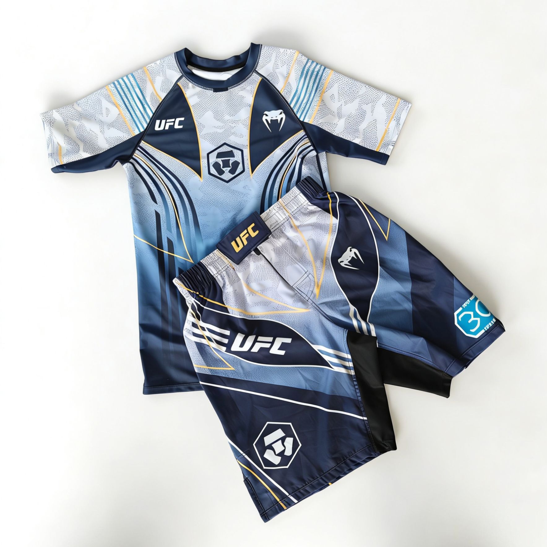 Cross-border UFC Fighting Suit Quick-Dry Anti-Abrasion Clothing Sanda Muay Thai Combat Training Outfit Short Sleeve Shorts Set for Children