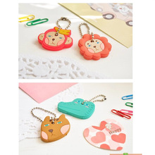 罗马尼钥匙套韩版PVC软胶门禁钥匙保护套创意可爱卡通钥匙扣挂件