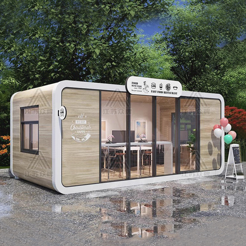 Apple Warehouse Casa móvil Área escénica cápsula espacial al aire libre B & B Oficina Salón Residente Contenedor Casa móvil