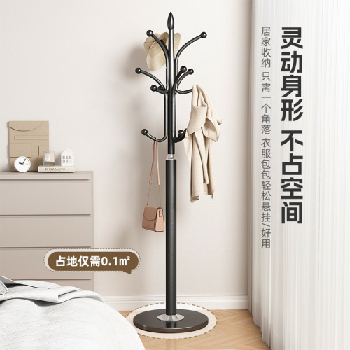 Iron coat rack floor-standing bedroom clothes rack home living room vertical simple clothes storage rack