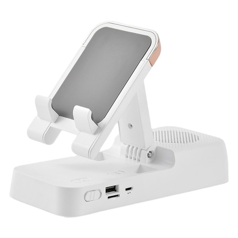 Soporte para teléfono tres en uno con altavoz Bluetooth para transmisión en vivo inalámbrica de escritorio, conveniente para uso transfronterizo.