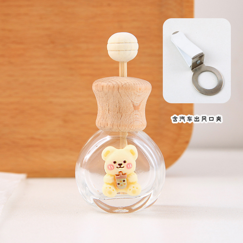 베이지 우유 차 곰