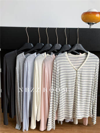 Spring and Summer Silk Modal Cardigan for Women, Silk Wool Korean-Style Skin-Friendly Knitwear, Lightweight Buttoned Long-Sleeved Top