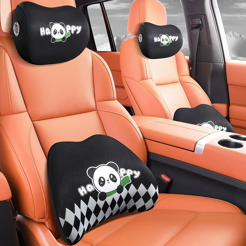 Новый подголовник из пены с эффектом памяти с мультяшным медведем и поясничная поддержка, универсальный оригинальный стиль, четырехсезонная универсальная подушка для шеи, подушка для сиденья