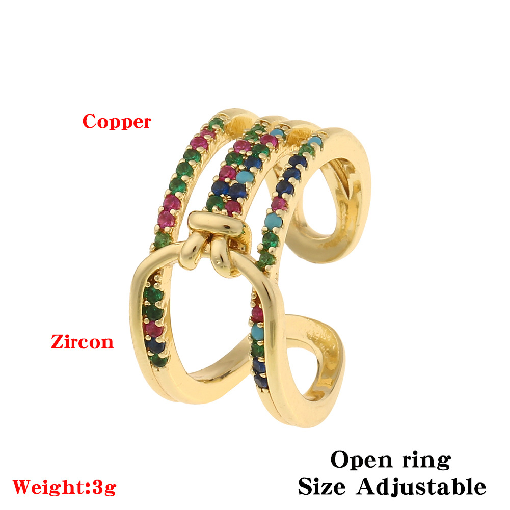 fashion geometric wide multilayer open ring wholesalepicture1
