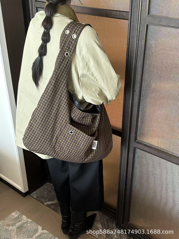 复古豹纹帆布包包女2025新款松弛感慵懒风单肩包大包大容量托特包|undefined