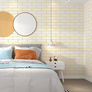 3D Stereo Wall Stickers Wallpaper Brick Pattern Anti-Collision Decorative Foam Moisture-Proof Stickers Living Room Home Back Cover Pressure Positioning